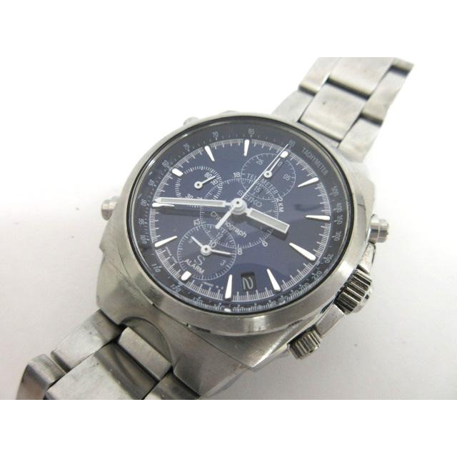 セイコー SEIKO サス SUS クオーツ腕時計 7T32-9000 シルバー SS