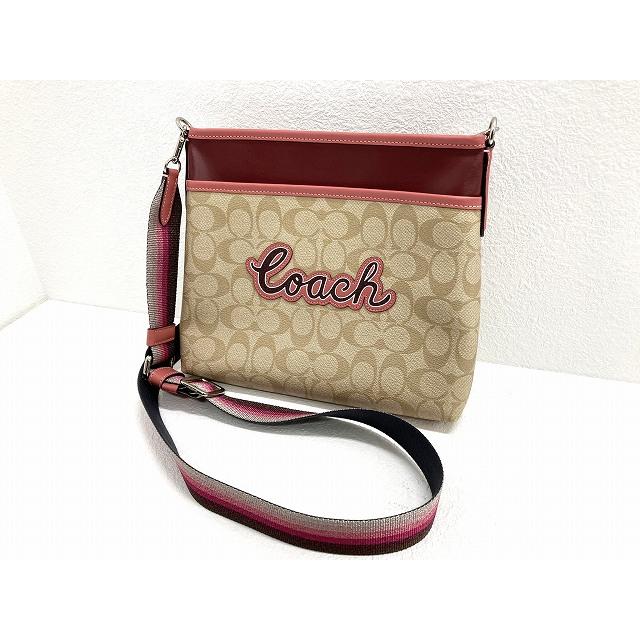 ✦極美品COACHコーチショルダーバッグシグネチャーPVC レザー