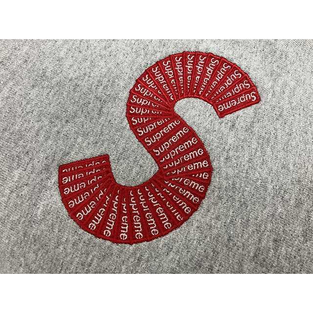 シュプリーム SUPREME S Logo Hooded Sロゴ刺繍 パーカ Small グレー 
