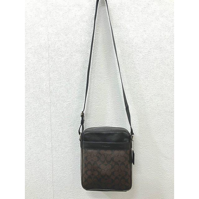 COACH（コーチ） COACH PVC×レザー ショルダーバッグ 濃茶 F54788 