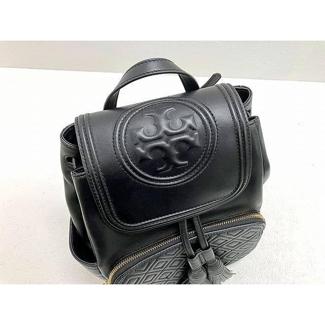 TORY BURCH（トリーバーチ） ラムレザー 巾着型リュックサック 黒 美品