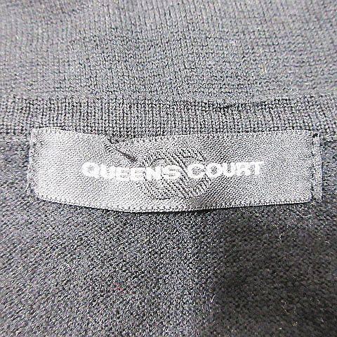中古 クイーンズコート QUEENS COURT ウール ニット カットソー 半袖 トップス サイズ2 黒 ブラック レディース/8 ◎A10 【ベクトル 古着】|vectorpremium|03