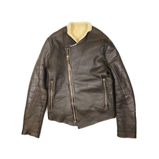 ポールスミス PAUL SMITH 羊革 ムートン ライダース ジャケット | www