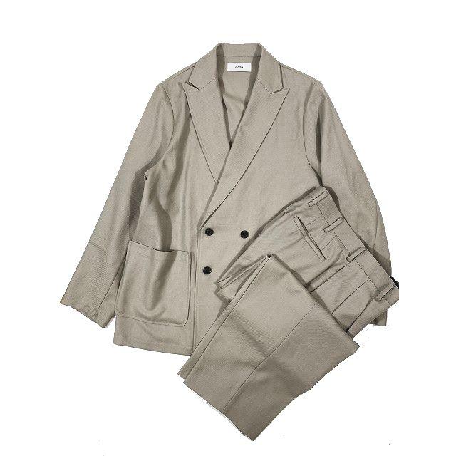 美品 21AW マーカ ウールソフトサージ スーツ セットアップ ダブル