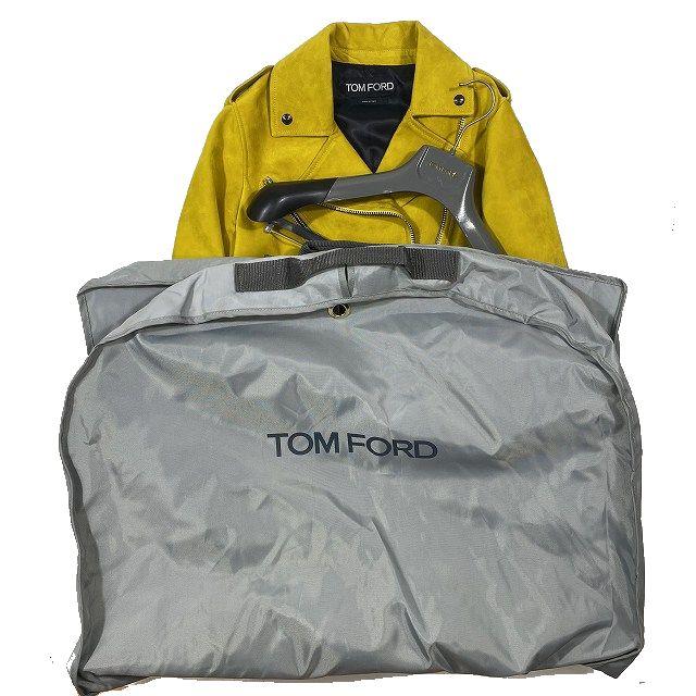 美品 トムフォード TOM FORD カシミヤ スエード バイカージャケット ダブルライダースジャケット ブルゾン アウター イエロー サイズ36｜vectorpremium｜02