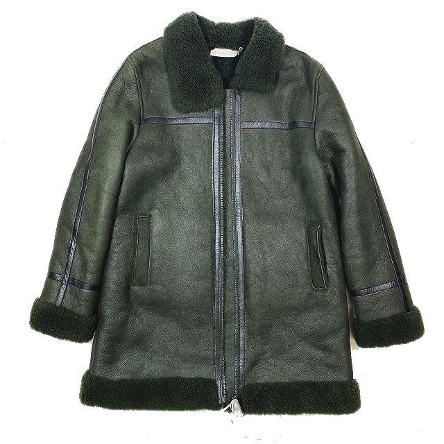 美品 クリスチャンディオール Christian Dior 羊革 ムートンコート 