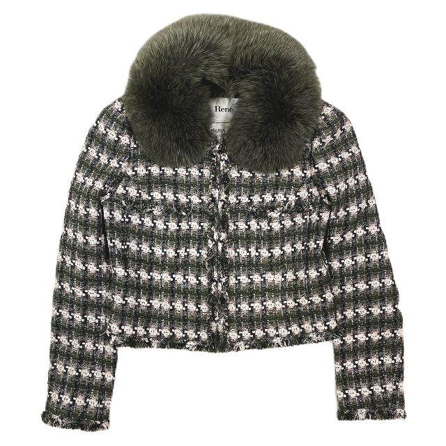 美品 18AW ルネ Rene マリアケント社製 ツイード ジャケット アウター 