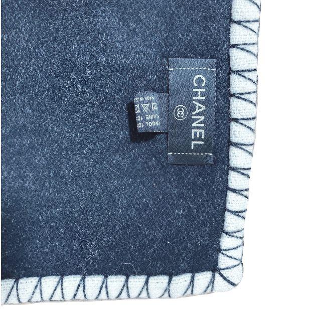 CHANEL 美品 シャネル 大判 ココマーク ブランケット ひざ掛け CHANEL 美品 シャネル 大判 ココマーク ブランケット ひざ掛け