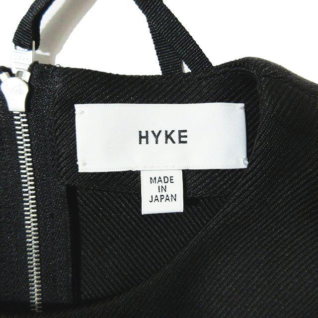 ハイク HYKE レイヤード デザインベスト ノースリーブ ジレ 背中開き