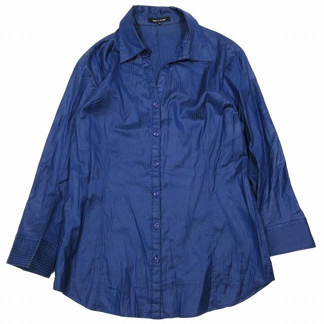 コムサデモード COMME CA DU MODE ストライプ 七分袖 スキッパー