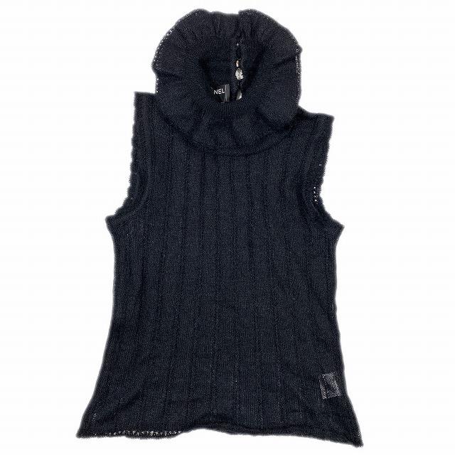 CHANEL オールド ヴィンテージ ノースリーブ カットソー シルク100%