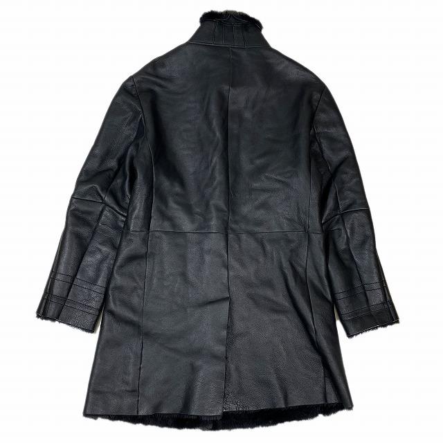 美品 1st avenue ファーストアベニュー 羊革 ラム ムートン コート  