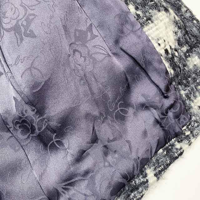 CHANEL 美品 14AW シャネル ココ地球ボタン 総柄 ツイード CHANEL 美品 14AW シャネル ココ地球ボタン 総柄 ツイード