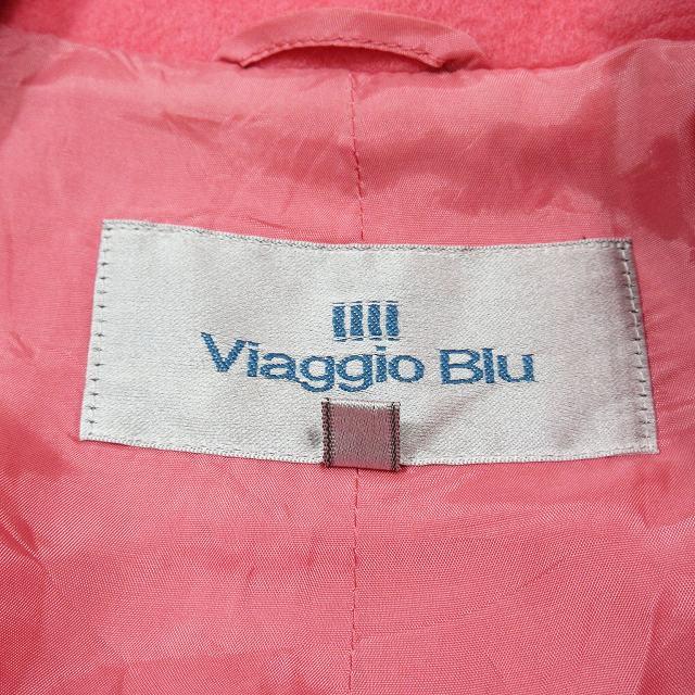 ビアッジョブルー Viaggio Blu カムールウールラインコート ジャケット ミディアム フレア アウター 0 ピンク 2604-26066/2▲B12 レディー｜vectorpremium｜05