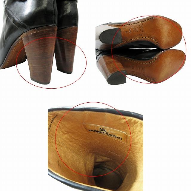 タニノクリスチー TANINO CRISCI ロングブーツ チャンキーヒール  