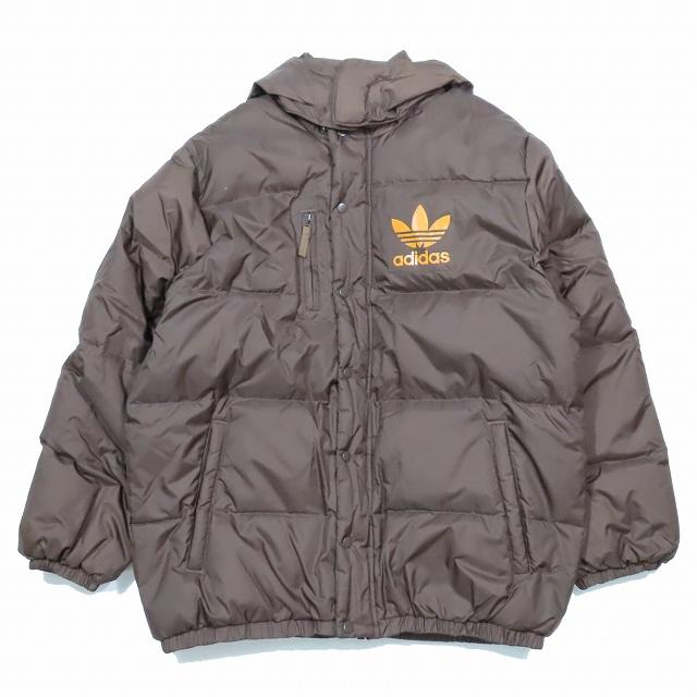 アディダス adidas ナイロン ダウンジャケット ブルゾン フーディ 