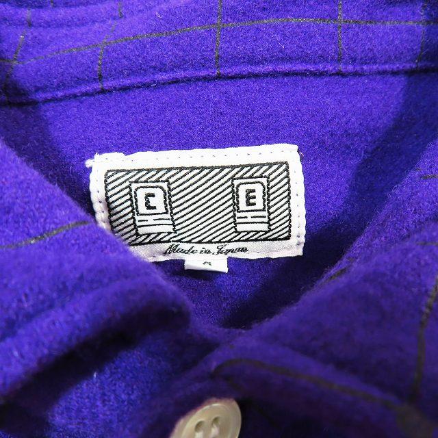 純正卸値 美品 20SS シーイー C.E グリッド フランネル ビッグシャツ トップス 長袖 パープル GRID FLANNEL BIG SHIRT Purple CES20SH04 サイズS