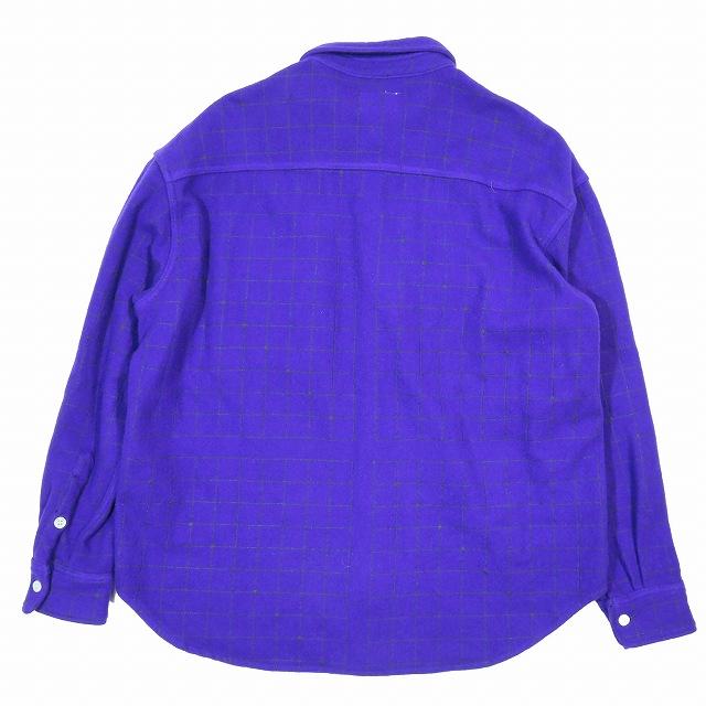 純正卸値 美品 20SS シーイー C.E グリッド フランネル ビッグシャツ トップス 長袖 パープル GRID FLANNEL BIG SHIRT Purple CES20SH04 サイズS