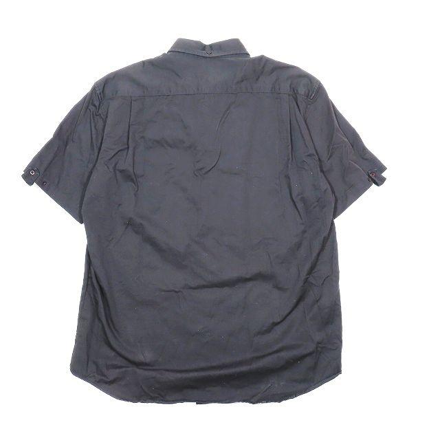 ステューシー STUSSY ワークシャツ ボタンダウン カジュアル 半袖 オーバーサイズ 黒 ブラック L メンズ｜vectorpremium｜02