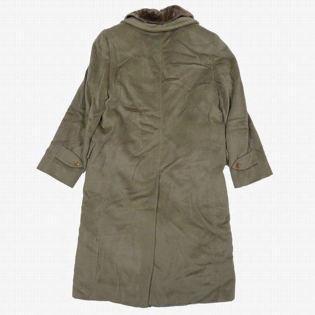 マックスマーラ MAX MARA 白タグ リアルファー衿 ウール カシミヤ 