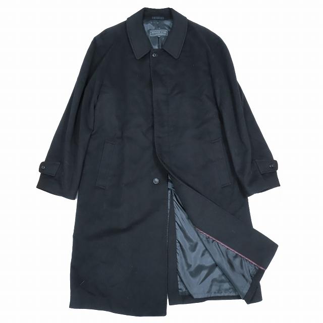 美品 タカQ タカキュー TAKA-Q カシミヤ100% ロング ステンカラー 