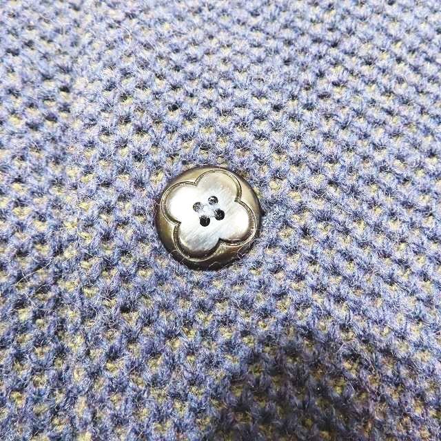 【中古】ラルディーニ LARDINI メランジウール ニットジャケット カーディガン シングル 長袖 ネイビー XS メンズ ラルディーニ LARDINI メランジウール ニットジャケット カーディガン