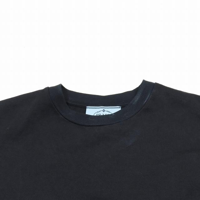 プラダ PRADA ワイド スウェット Tシャツ 半袖 カットソー プルオーバー XS 黒 ブラック 3542A-S211/10YBA2 メンズ レディース｜vectorpremium｜03