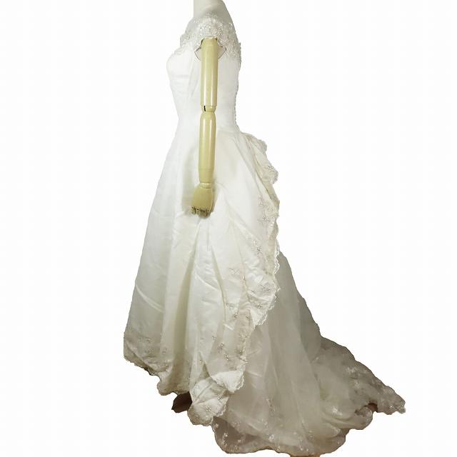 ワタベウェディング アヴィカ WATABE WEDDING avica ウェディングドレス ノースリーブ レース 白 ホワイト  サイズ8R特 GD-116｜vectorpremium｜02