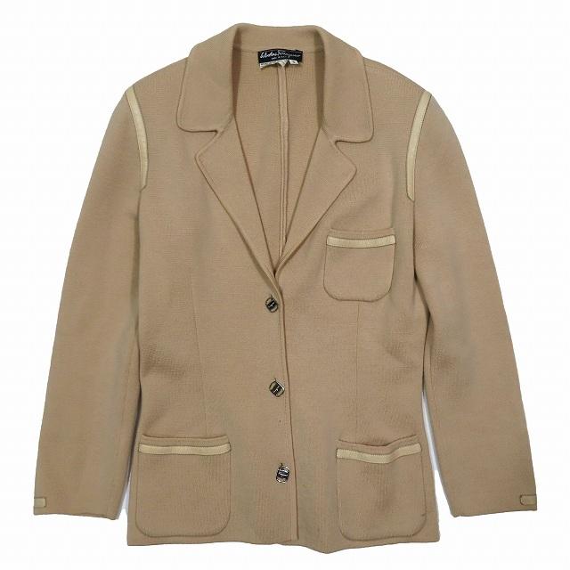 Salvatore Ferragamo ベージュ レザー ジャケット Salvatore Ferragamo ベージュ レザー ジャケット