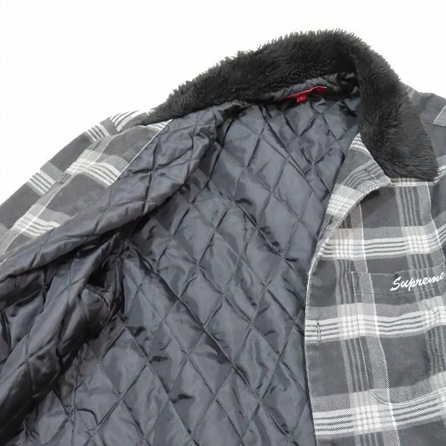 21AW シュプリーム SUPREME Faux Fur Collar Flannel Shirt チェック 
