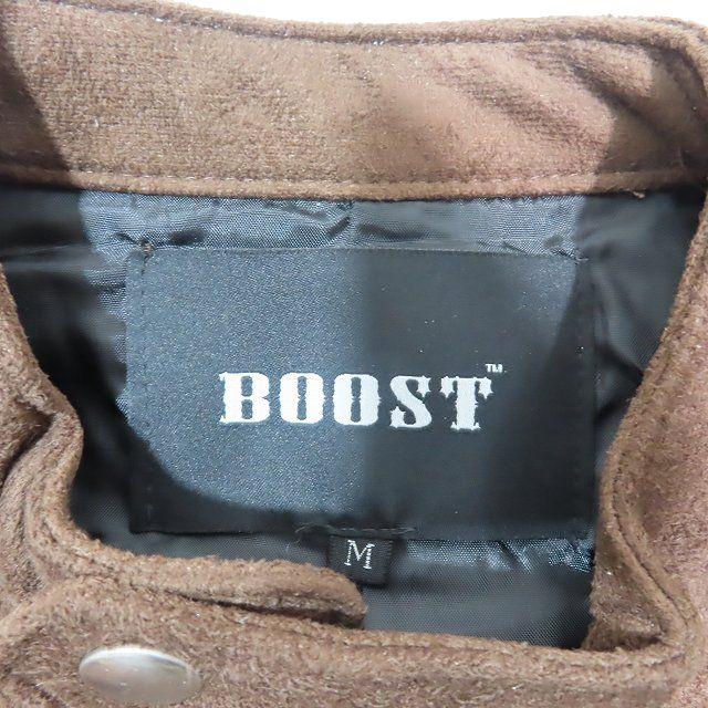 ブースト BOOST ベロア風 シングル ライダースジャケット ジップアップ 