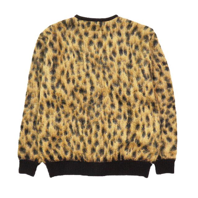 20SS ワコマリア WACKO MARIA LEOPARD JACQUARD CARDIGAN レオパード柄 ジャガード モヘヤ Vネック カーディガン 長袖 ブラウン系 M メンズ｜vectorpremium｜02