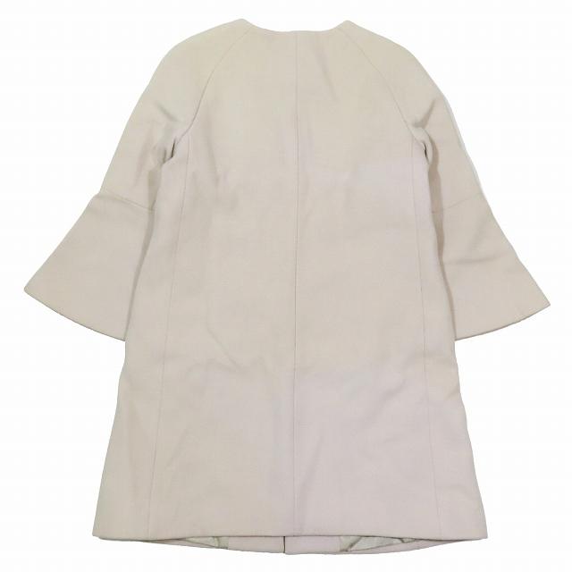 アナイ ANAYI ノーカラーコート フレアスリーブ ロング ジャケット 