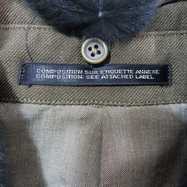 Yohji Yamamoto フェイクファー付きシルクコート Yohji Yamamoto