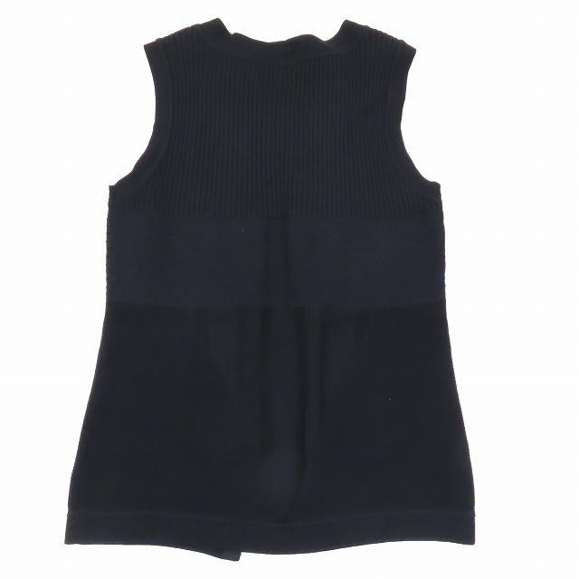 美品 シャネル CHANEL ニット ベスト ジレ ラウンドネック 