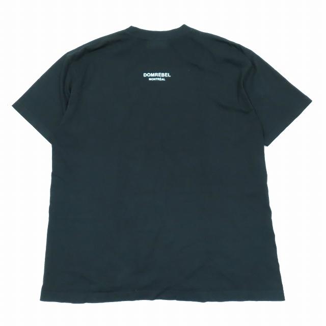 ドムレーベル DOMREBEL BOX Tシャツ 半袖 クルーネック プリント カットソー XL 黒 ブラック/3 メンズ｜vectorpremium｜02