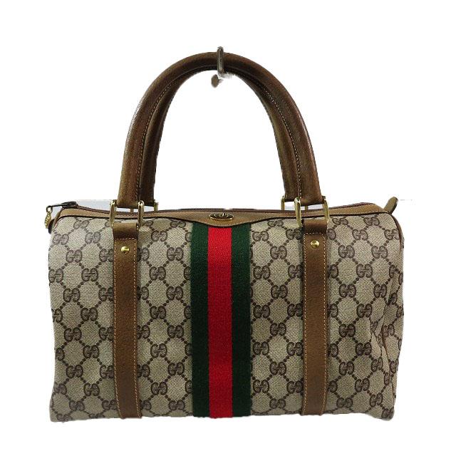 Gucci GGパターン ボストンバッグ グッチ シェリーライン ビンテージ グッチGUCCIボストンバックシェリーラインビンテージGG柄