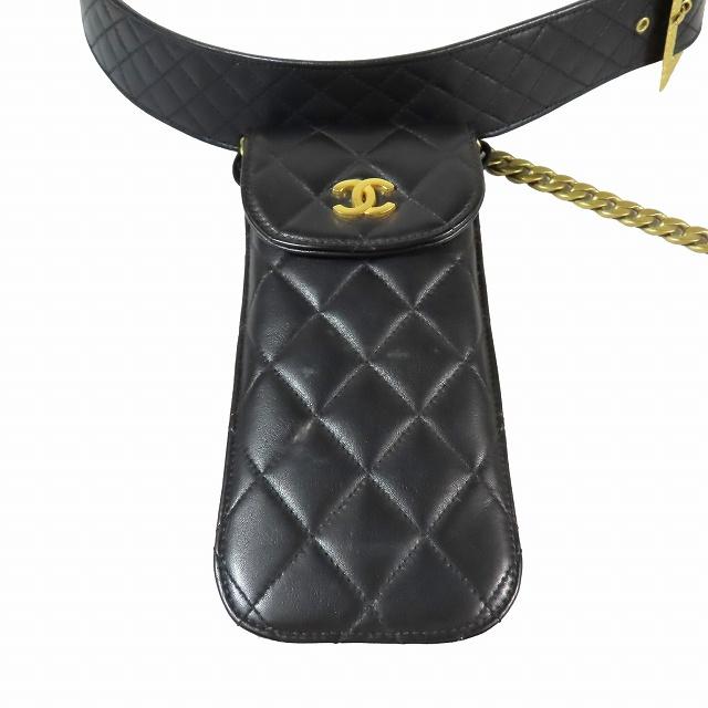 美品 シャネル ウエストポーチ マトラッセ ココマーク ターンロック ブラック 楽天市場】【中古】CHANEL シャネル マトラッセ ベルトバッグ