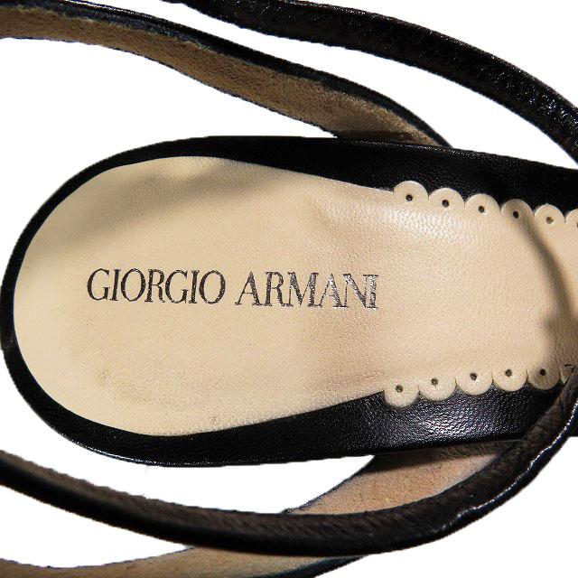 ■新品26万!【股下76cm】ジョルジオアルマーニ／皺加工パンツ　52/オリーブ ジョルジオアルマーニ GIORGIO ARMANI レザー Tストラップ