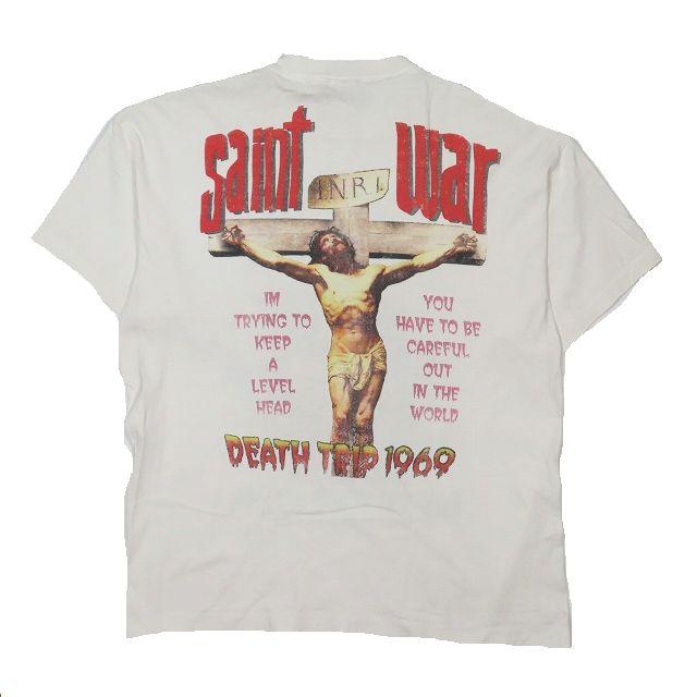 セントマイケル SAINTMICHAEL SS TEE/ SAINT WAR プリント ロゴ T 