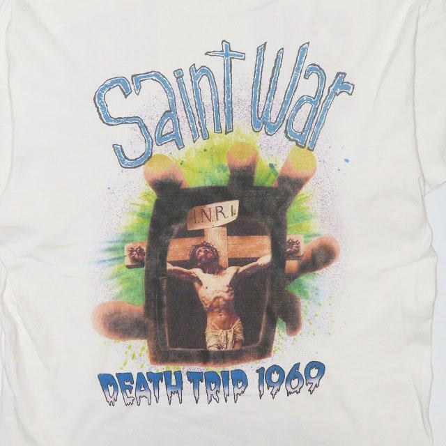 セントマイケル SAINTMICHAEL SS TEE/ SAINT WAR プリント ロゴ T 
