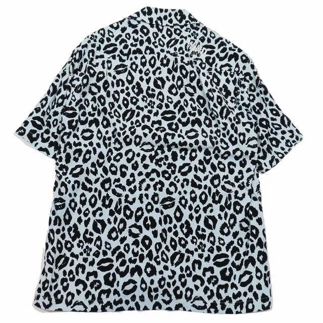 美品 24SS MINEDENIM × WIND AND SEA LIPS LEOPARD PRINT OPEN COLLAR  