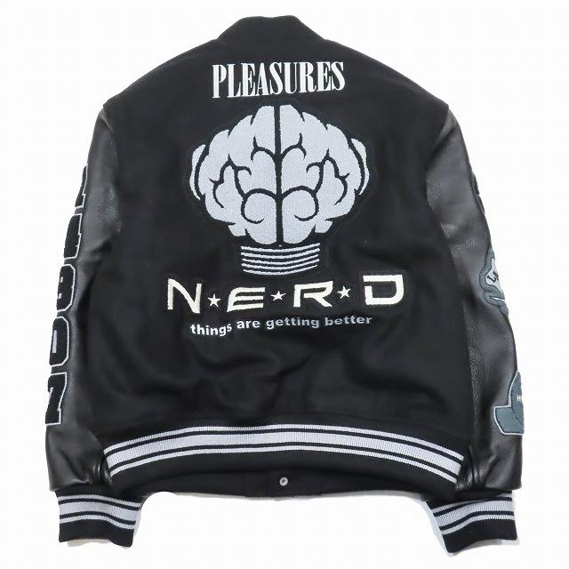 未使用品 プレジャーズ PLEASURES × N.E.R.D VARSITY JACKET  