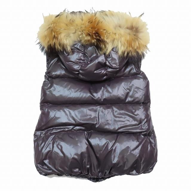 美品】 デュベティカ ダウンベスト ゴッチャ ラクーンファー 40 ネイビー