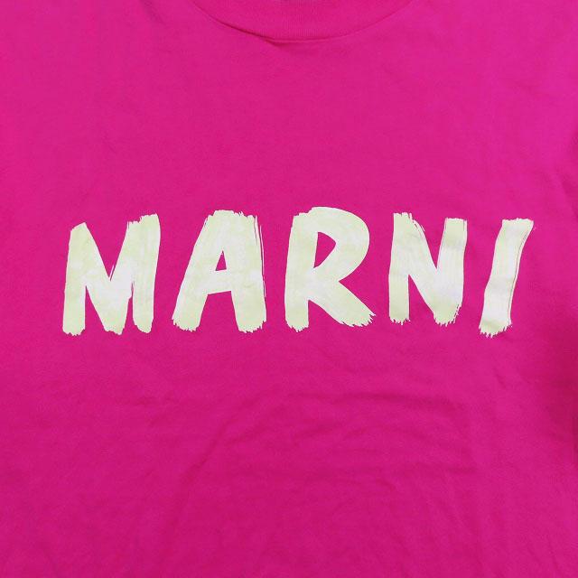 MARNI マルニ 手書き風 ロゴ プリント Tシャツ カットソー 半袖 MARNI マルニ 手書き風 ロゴ プリント Tシャツ カットソー 半袖