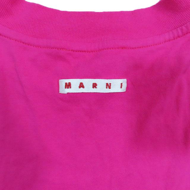 MARNI マルニ 手書き風 ロゴ プリント Tシャツ カットソー 半袖 MARNI マルニ 手書き風 ロゴ プリント Tシャツ カットソー 半袖