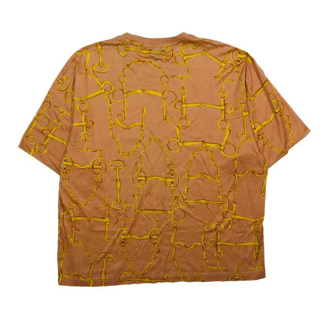 グッチ GUCCI カットソー Tシャツ 半袖 ビット チェーン プリント 総柄 