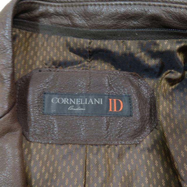 コルネリアーニ Corneliani スエード切替 カウレザー テーラード 
