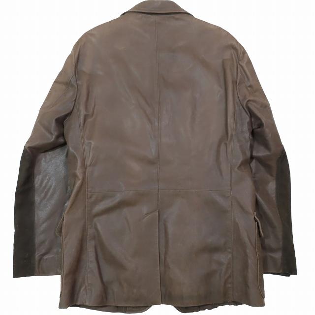 コルネリアーニ Corneliani スエード切替 カウレザー テーラード 