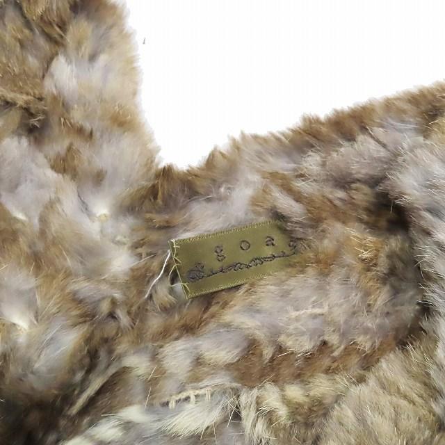 ラビット タヌキ リアルファー ポンチョ マント ティペット マフラー 